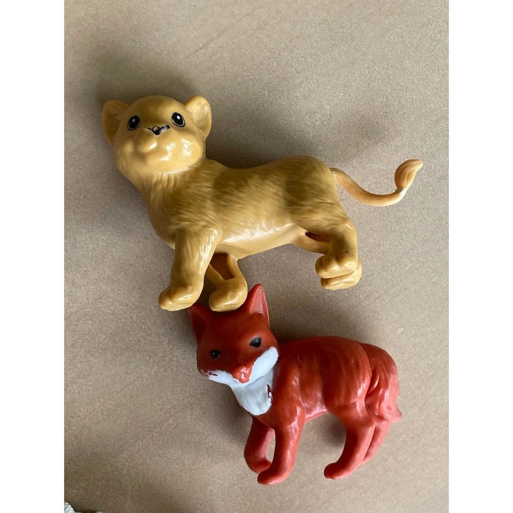 Barbie Toy Animal Figure Accessory Lot Bear Fox Lion Rabbits Lamb Birds Octopus